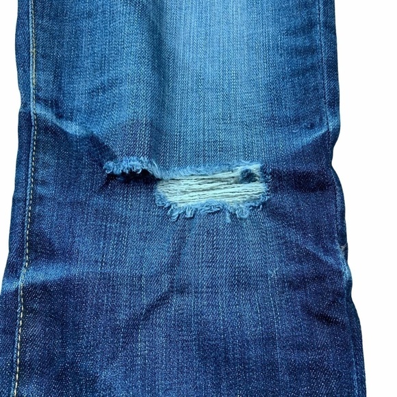 AG Jeans Stilt Cigarette Leg Distressed Dark Wash Cuffed Retro Low Rise SZ 8/29 - Picture 10 of 14